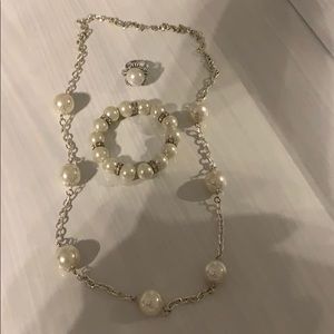 Necklace and matching ring and earring